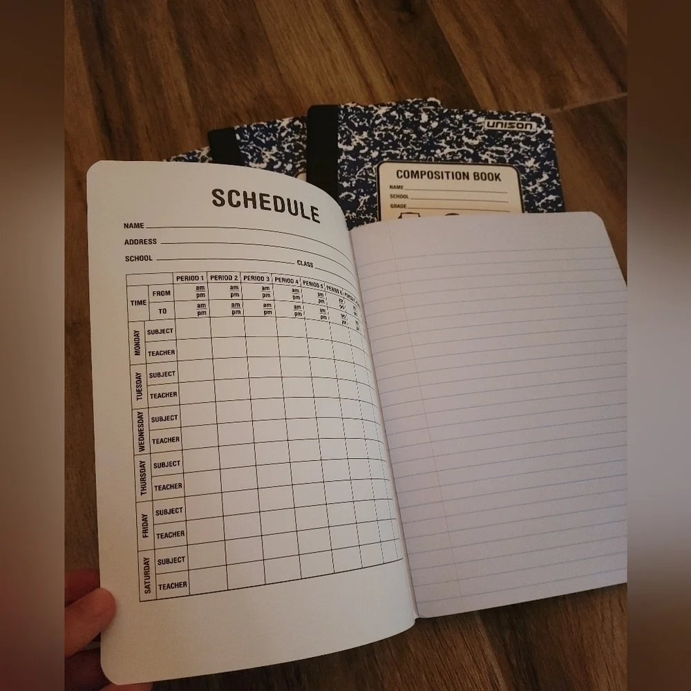Blue Composition Notebook 80 Pages Set of 4